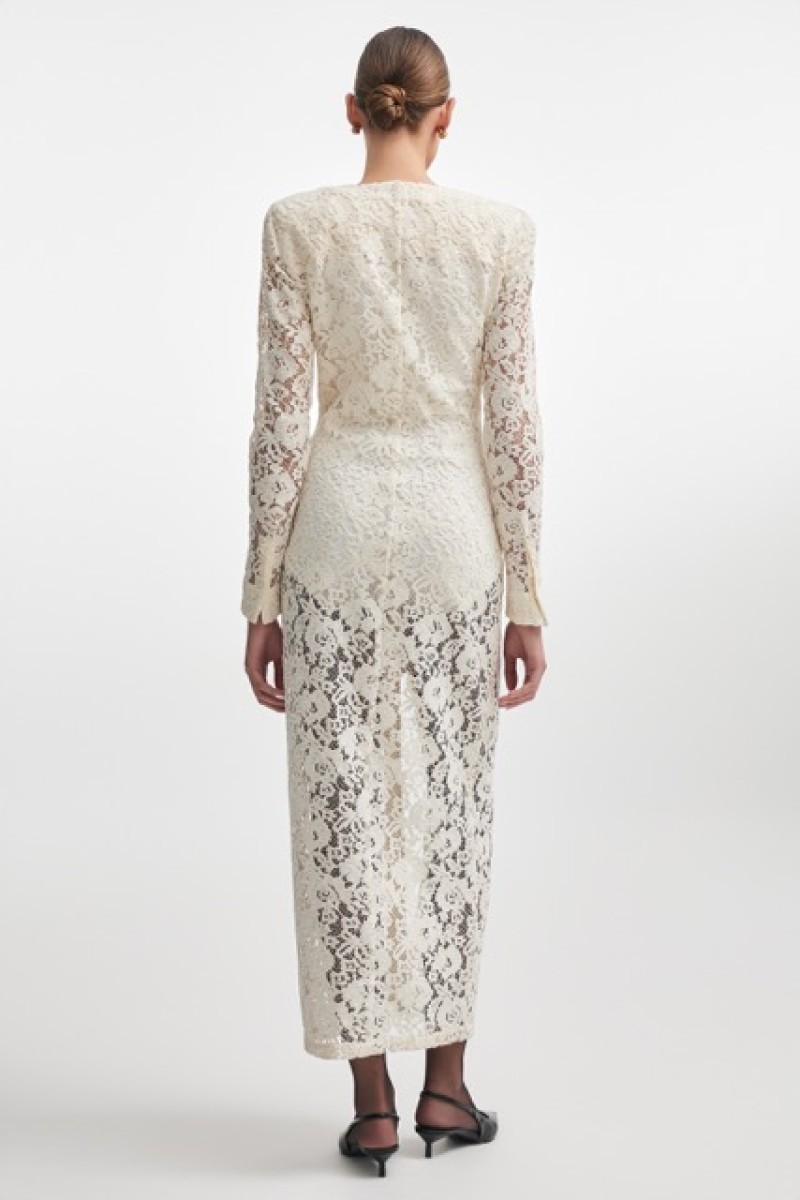 LACER DRESS BEIGE