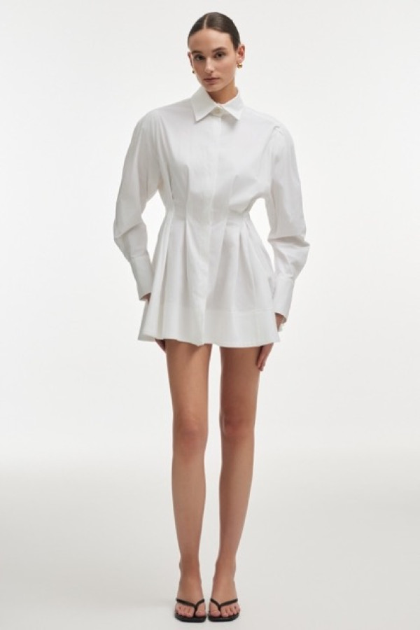 ROSE SHIRT DRESS WHITE
