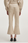 TEMPEST LEATHER CAPRI TROUSERS OFFWHITE