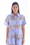 NIKA SHIRT FLOWERS AND SHORT IN LIGHT BLUE