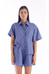 NIKA SHIRT STRIPES AND SHIRT IN BLUE