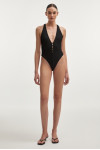 PURE POPLIN BODYSUIT BLACK