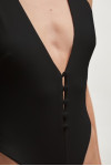 PURE POPLIN BODYSUIT BLACK
