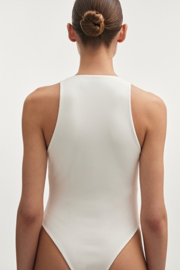 PURE POPLIN BODYSUIT WHITE