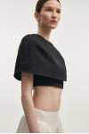 LETICIA CAPE CROPPED TOP BLACK
