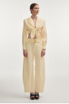 PURE BARREL TROUSERS BUTTER YELLOW BELT DETAILS 
