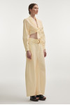 PURE BARREL TROUSERS BUTTER YELLOW BELT DETAILS 
