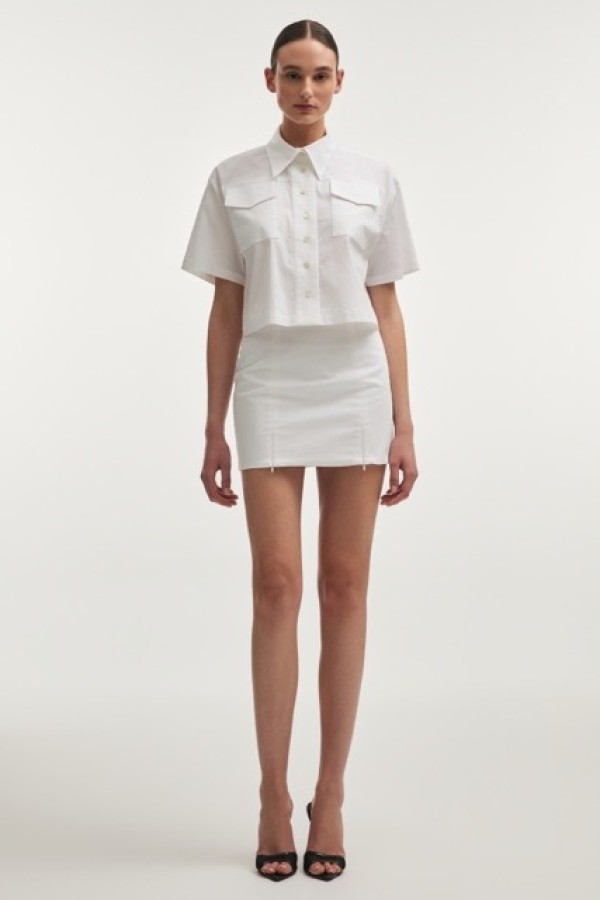 STILL LIFE MINI SKIRT WHITE