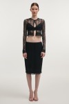 NAIA MIDI SKIRT BLACK