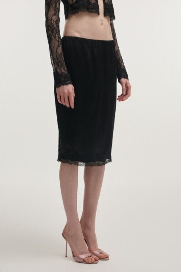 NAIA MIDI SKIRT BLACK