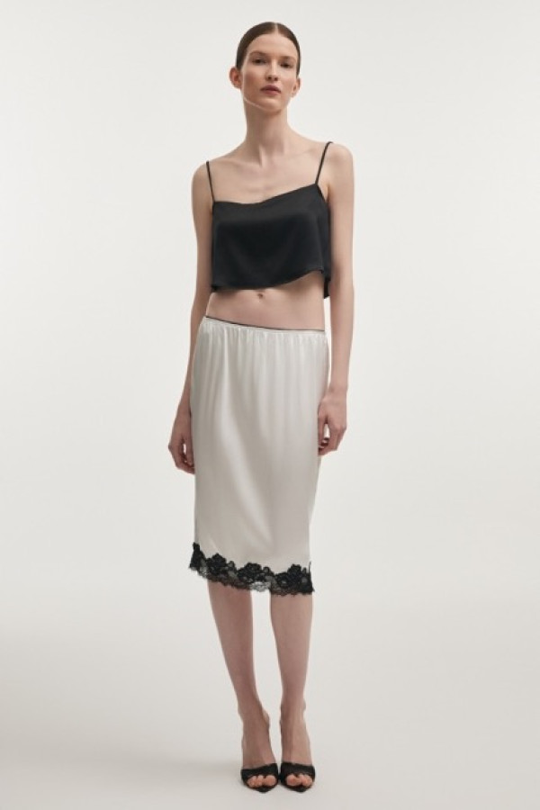 NAIA MIDI SKIRT WHITE