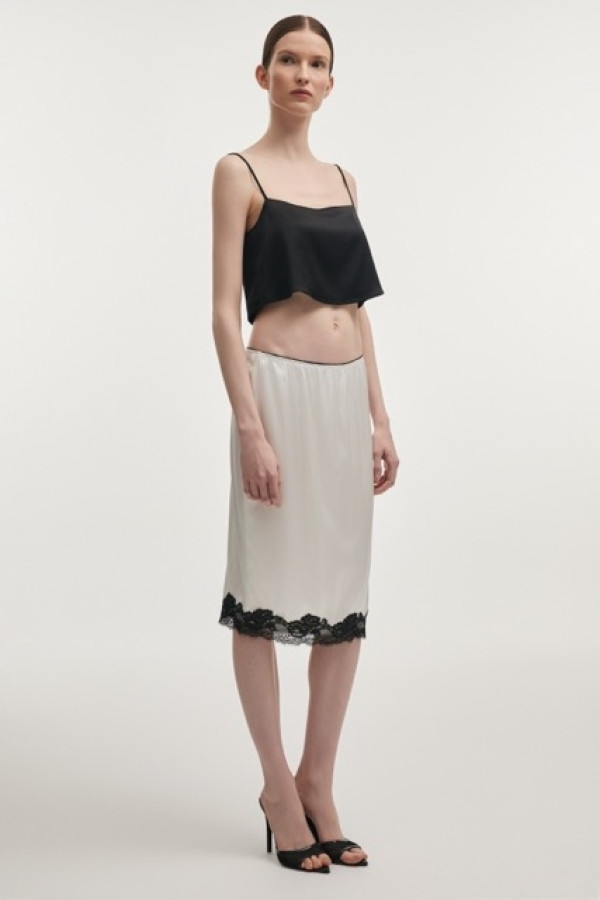 NAIA MIDI SKIRT WHITE