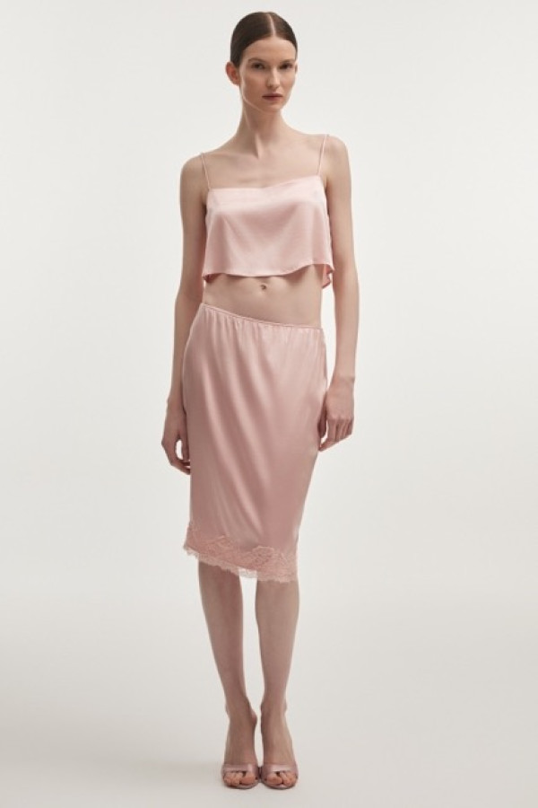 NAIA MIDI SKIRT PINK