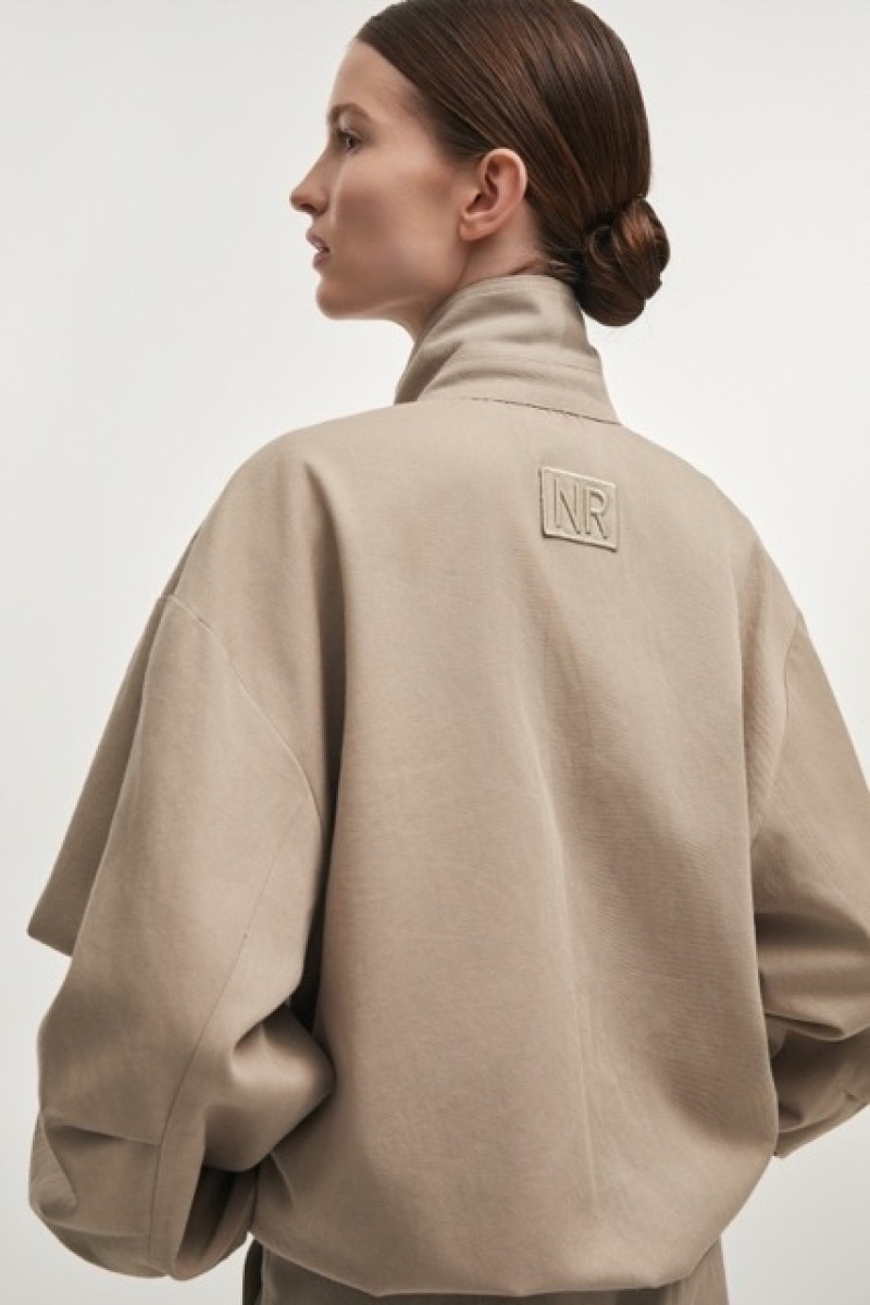 MUSE HIGHT NECKLINEJ ACKET GREIGE 