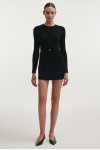FEMME KNITTED MINI DRESS BLACK