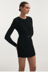 FEMME KNITTED MINI DRESS BLACK