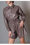 PARKER PLAYSUIT ECOLOGICAL LEATHER