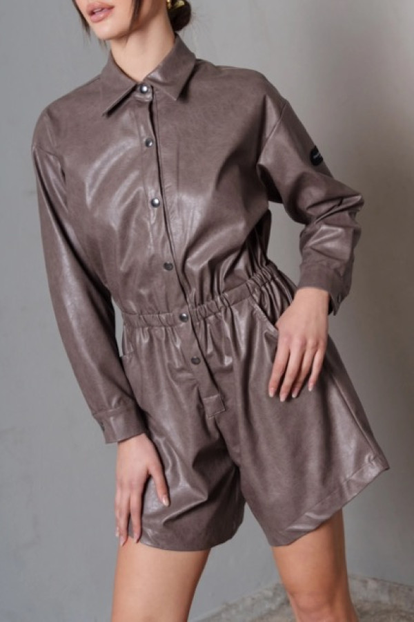 PARKER PLAYSUIT ECOLOGICAL LEATHER