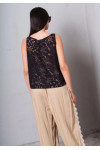 LACE THALO TOP BLACK