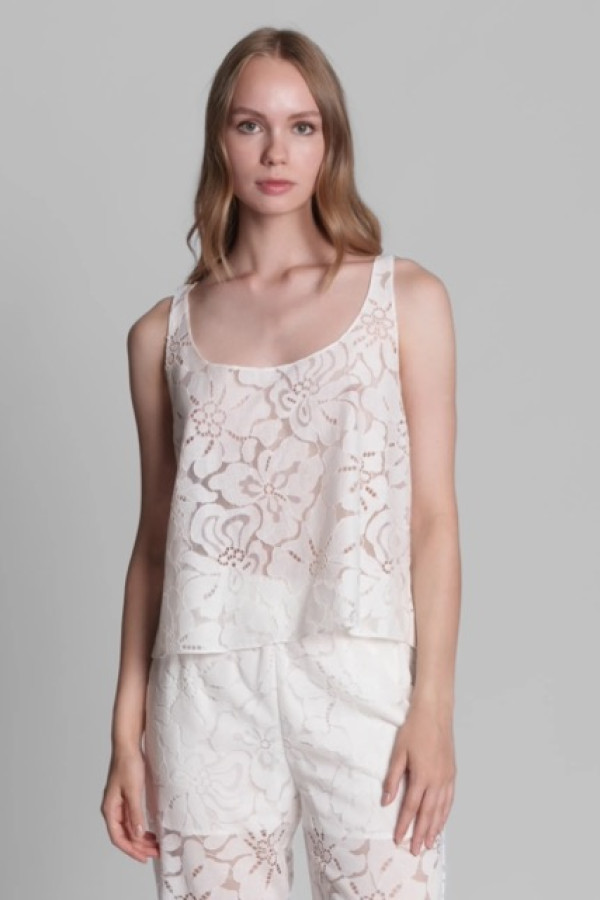 LACE THALO TOP WHITE