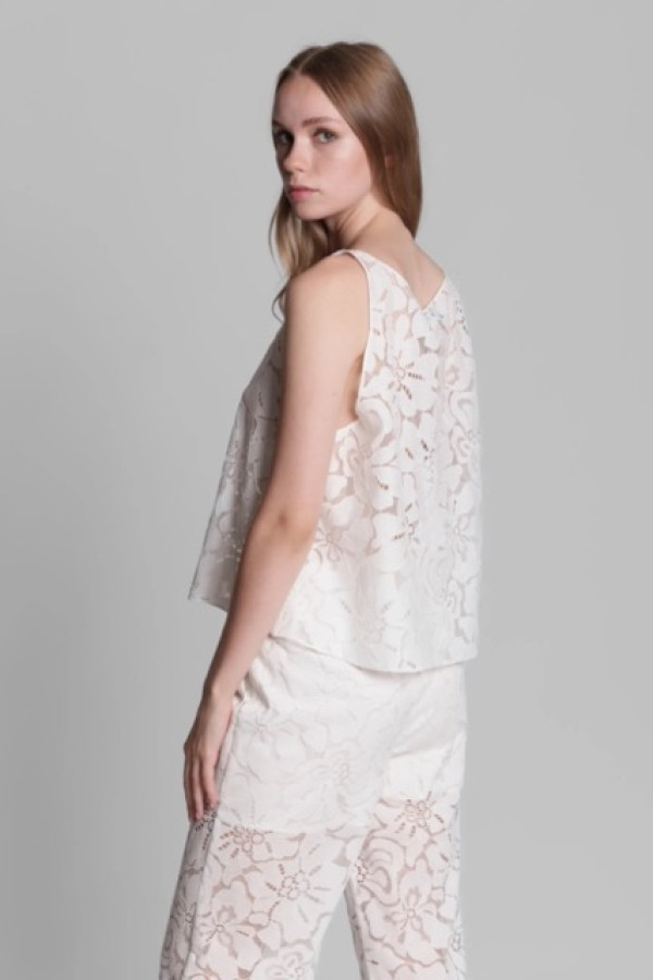 LACE THALO TOP WHITE