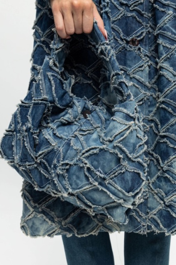 DENIM BLUE CLUTH BAG