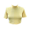 YELLOW PLAID T-SHIRT